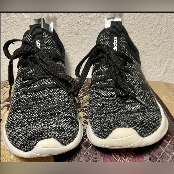 Adidas Women’s Cloudfoam Pure DB0694 Black Running Shoes Size 6 - Picture 4 of 10